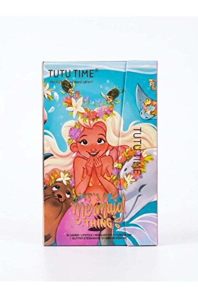 TUTU TIME مجموعة مكياج احترافية بتصميم حورية البحر - طقم مكياج متكامل