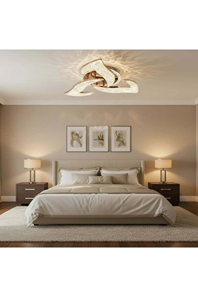 OEM Πολυέλαιος LED HALESA Eleganza με τηλεχειριστήριο και γυαλί, 44W, 3 πηγές...