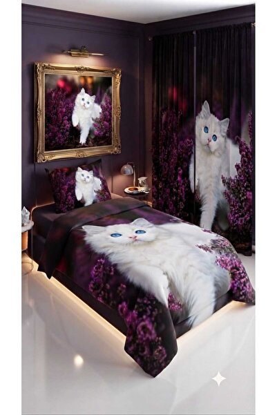 Elmas Dizayn Special Design Single Bedding Set with Flower Design Luxury Cott...