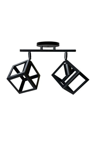 OEM Cube Shape Chandelier, STRUKTUR Duo, 2xE27, Black, Metal