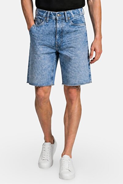 CELIO شورت جينز رجالي مغسول، أزرق