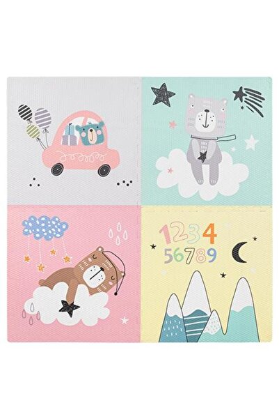 Rebel RBY-2252-4 Educational Foam Puzzle Mat, 120 x 120 cm, Bears, Multicolor