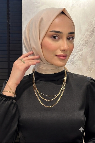 Xuping 14k Altın 45cm ezme pul zincir kolye