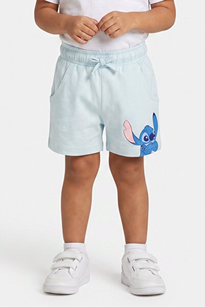 Disney Toddlers Boy Graphic Print Basic Shorts, Blue