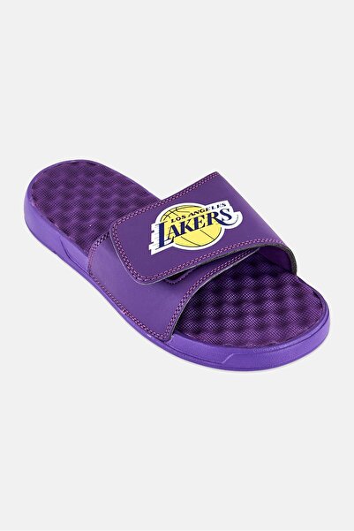 iSlide Kids Boy Los Angeles Lakers Primary Logo Slip On Slides, Purple