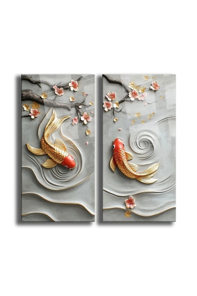 OEM Set Wallxpert de 2 tablouri pe sticlă securizată, 2x35x70 cm, dimensiune ...
