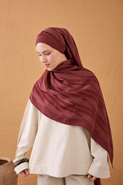 Silk Home Naia Cotton Shawl Lyra Burgundy