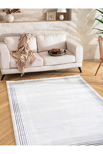 Tuğra Halı Sıla SL05 80 x 300 Gri Akrilik Modern Salon Halısı Yumuşak Dokulu ...
