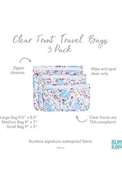 Bumkins Travel Bag, Toiletry, Baby, TSA Approved Pouch, Zip Bag, Quart Size C...
