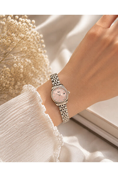 BLM WATCH BLM Roselle Model Kadın Kol Saati Silver-Rose Detaylı