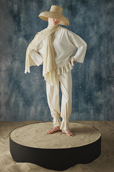 DeFacto Fresh Scarfs X Premium Tile Linen Shawl I1758Ax26Sm