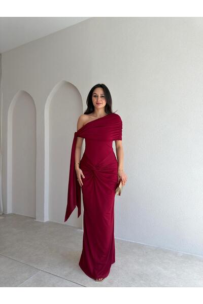 Mooi Butik Renate Maxi Dress 3007 - Burgundy