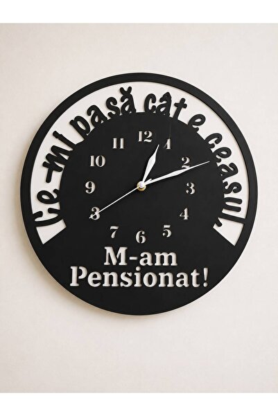 Alex Laser Design Ceas Pensionare 40 cm culoare negru