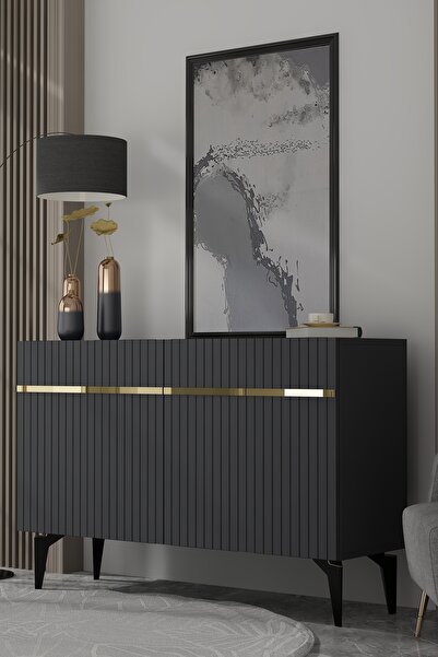 Dekortis Home Dekor 120DHDK5AA TEDY LAZER PLEKSİ DESEN KONSOL ve TV SEHPASI, ...