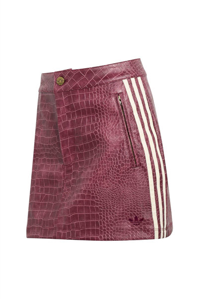 adidas تنورة نسائية باللون الأحمر الداكن من PLEATHER SK KD8785