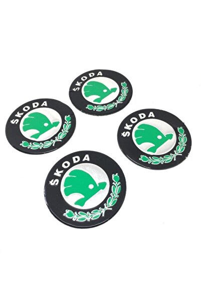 GARDENAUTO Skoda Wheel Hub Arma Adhesive Set of 4