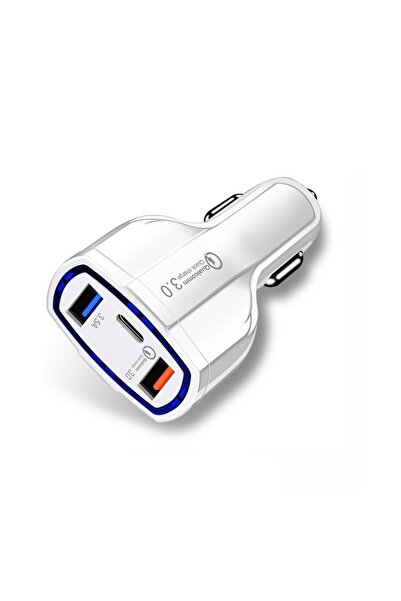 OEM Φορτιστής αυτοκινήτου 35W 7A 3 θυρών Type C και USB QC 3.0 με τεχνολογία ...