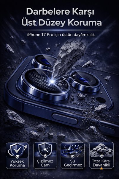 FMK iPhone 17 Pro Max Compatible Premium Full Camera Protection