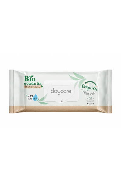 Daycare Biodegradable Wet Towel 99% Pure Water 60 Sheets Suitable for Sensiti...