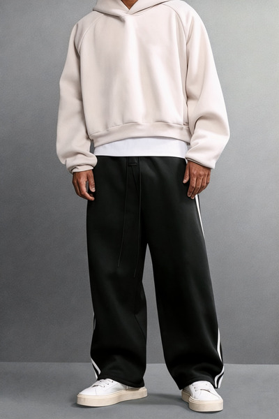 SERABLANKA Men's 3 Thread Loose Fit Oversize Sweatpants