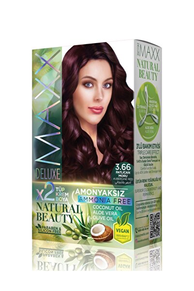 MAXX DELUXE صبغة شعر مغذية بزيت الطبيعة ومستخلصات الحماية لتغطية الشيب بثبات ...