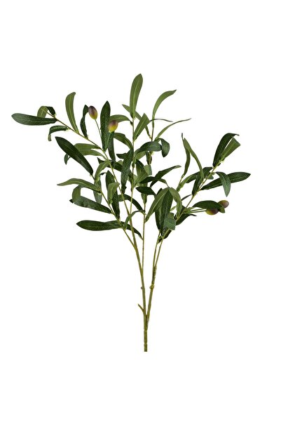 MONDEX Ramură artificială din plastic, tip Măslin Viridis, 90cm, verde, 1 buc.