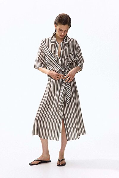 H&M Tie-detail shirt dress