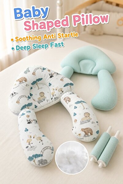 Generic 1 Cotton Adjustable Head Shaping Pillow Neck Support Crib Sleep U Sha...