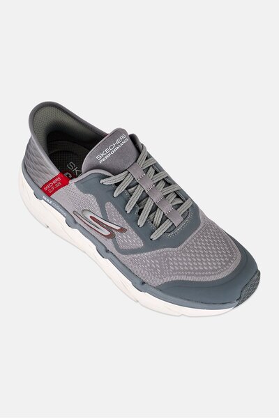 SKECHERS Men Max Cushioning Premier Lace Up Running Shoes, Grey
