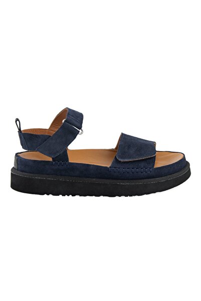 Pegia Velcro Suede Women's Sandals 215572 Navy Blue