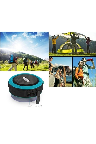 OEM Мини преносима колонка, безжична, водоустойчива, синя, Bluetooth 5.0, 80x...
