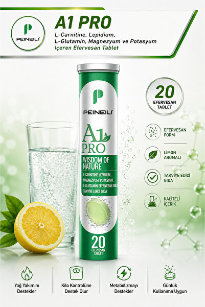 PEINEILI A1 PRO L-Carnitine Lepidium L-Glutamin Magnezyum Potasyum İçeren 20 ...