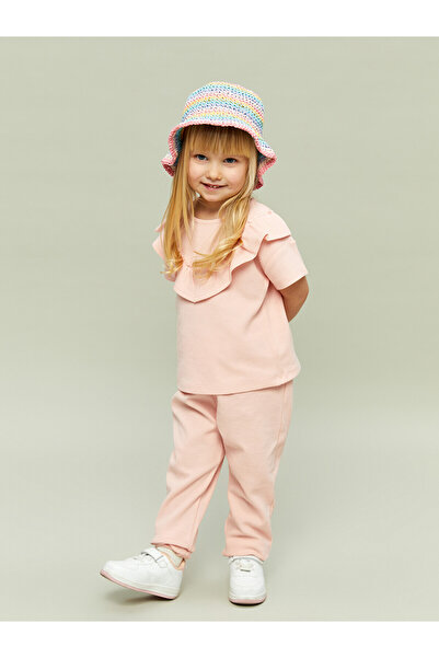 LC Waikiki Gencc Quality Oval Collar Basic Baby Girl Blouse and Pants 2-Piece...