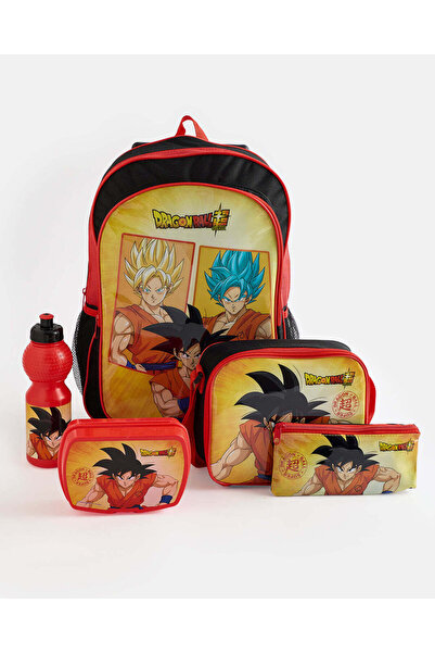 REDTAG Dragon Ball Kids 5-In-1 Trolley Backpack Set (16 Inch)