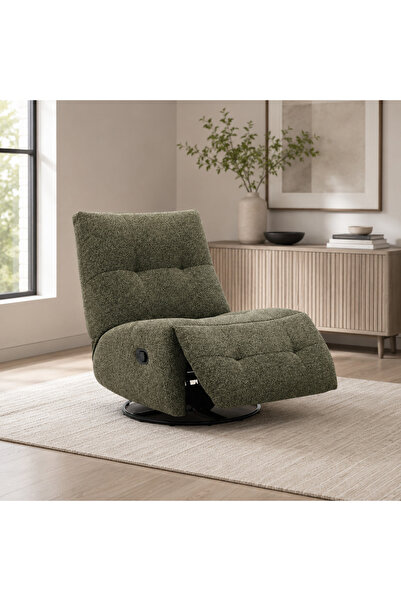 Roots Furniture كرسي جونو الأخضر القابل للإمالة مع خاصية الدوران