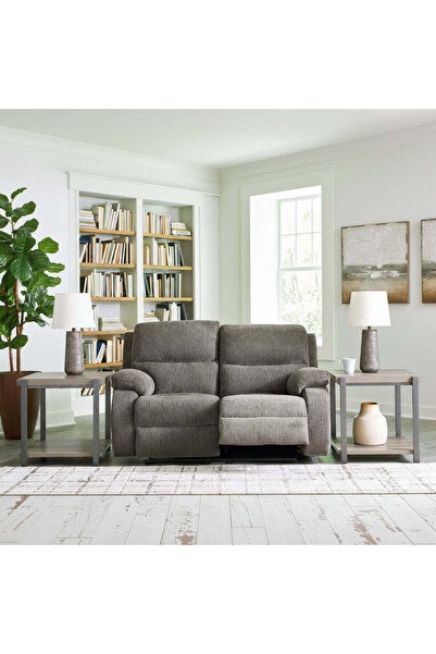 Ashley Furniture كرسي سكرانتو المريح ذو المقعدين القابل للانحناء