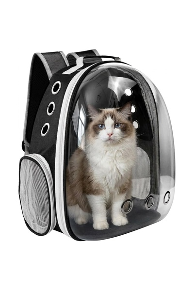 AUROV AV Pet Backpack , With Sheer Window, Adjustable Straps, 9 Ventilation H...