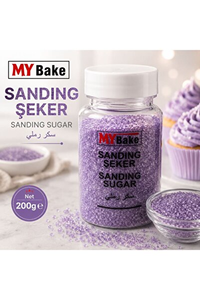 MY BAKE Mybake Mor Sanding Şeker | Pasta, Kurabiye, Cupcake, Donut ve Tatlı D...