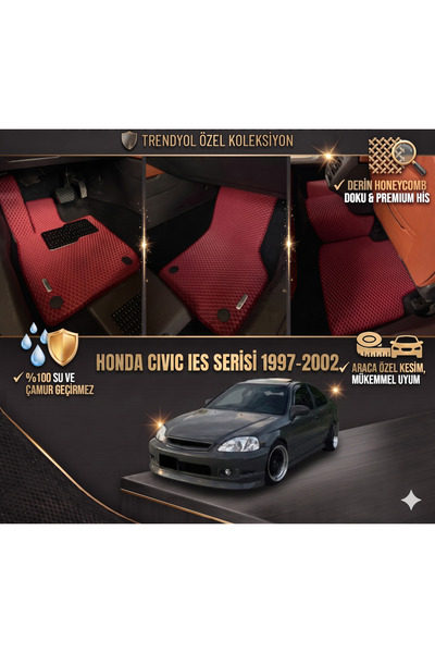 8D OTO PASPASI HONDA CİVİC İES SERİSİ 1997 - 2002 PREMİUM ARACA ÖZEL EVA PASP...