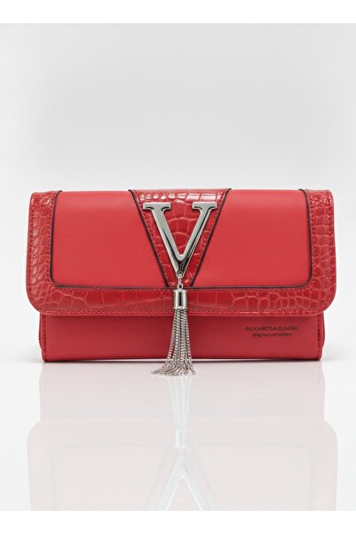 SilviaRosa Women's Crossbody Wallet Bag Eco Leather 20x12x5cm Croco V Ornamen...