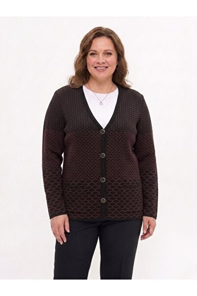 onno style women Patterned Steel Knit Classic Tricot Jacket