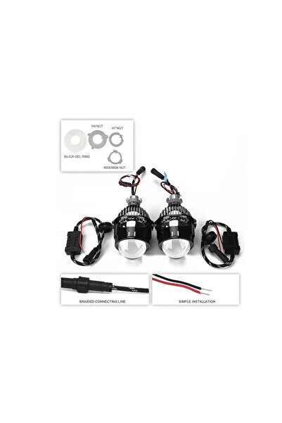 OEM LED Προτζέκτορες φαναριών universal με δαχτυλίδια 9005-9006/ H4/H7 HI/LOW...