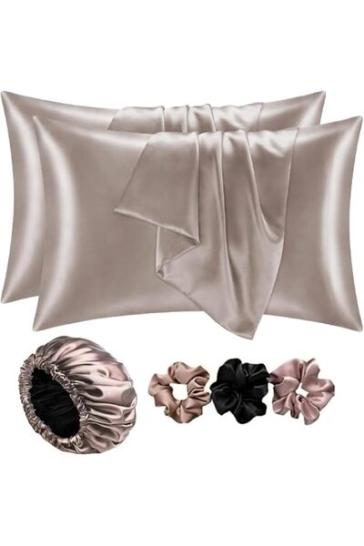 Go well Satin Bonnet for Curly Hair with Free Silk Satin Pillow Covers and Sc...