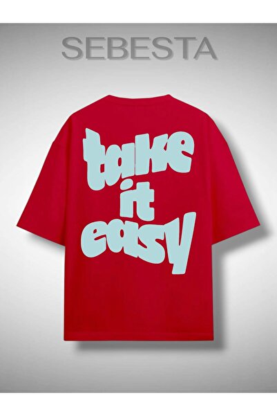 Sebesta Fashion Take It Easy Printed Premium Oversize T-Shirt