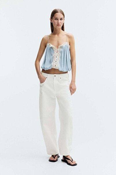 H&M Barrel Regular Waist Ankle Jeans