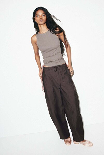 H&M Tie-belt cargo trousers