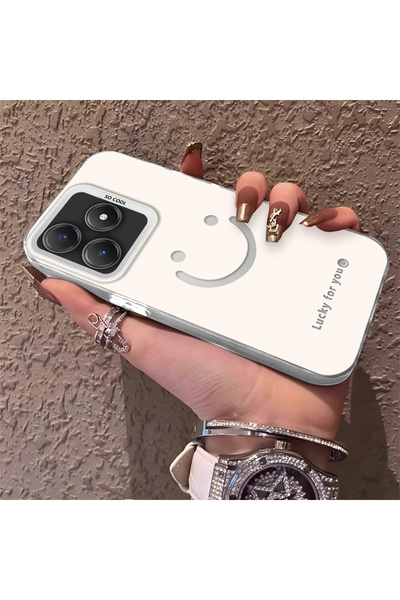CHICASELUX حافظة وجه مبتسم بسيطة متوافقة مع Realme C63 4G/C61، بتصميم أنيق وم...