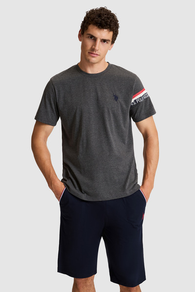 U.S. Polo Assn. Men's Anthracite Melange Pajama Set 50326131-Vr081