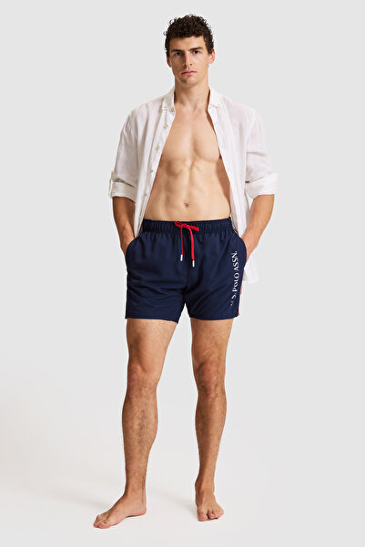 U.S. Polo Assn. شورت سباحة للرجال باللون الأزرق الداكن 50322249-VR033
