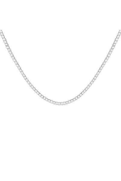 Burker Damen-Halskette Ava Silber mit Zirkonia-Kristallen